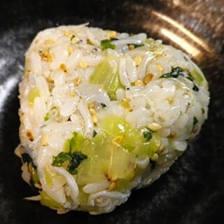 長野県野沢菜じゃこおにぎり